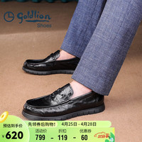 金利来(goldlion)男鞋商务休闲鞋冲孔透气凉鞋舒适耐穿乐福鞋G508320205