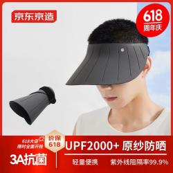 京东京造防晒帽太阳帽子男女夏季休闲遮阳帽深灰色5658cm