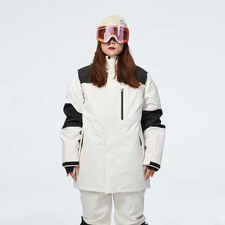 TERROR滑雪服套装加厚保暖单板雪服双板滑雪衣成人男女拼色防风防水 白色雪服套装 S