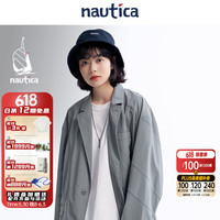nautica white sail白帆×汤本弘通监制日系男女同款休闲宽松西装夹克HYJW4137 灰色1BX S
