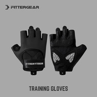 FITTERGEAR运动手套女半指透气器械训练哑铃瑜伽防滑防起茧 黑色 S(掌宽7.3-8.2cm) 黑色(硅胶掌垫 减震缓冲)