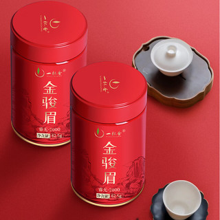 一杯香 YIBEIXIANG茶叶红茶金骏眉武夷山特级125g罐装自己喝2024新茶盒端午