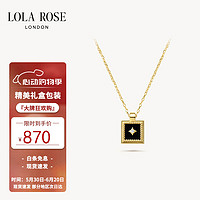 LOLA ROSE 画框系列黑玛瑙复古项链情人节礼物送女友