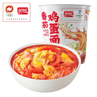 盼盼 非油炸方便面 番茄鸡蛋面速食零食泡面宿舍美味70g*12杯整箱 番茄鸡蛋味