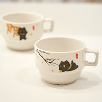 【两只装】大英博物馆安德森猫叠叠马克杯可爱水杯子家用大容量