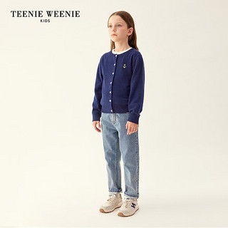 Teenie Weenie Kids小熊童装女宝宝大童23年秋季羊绒羊毛开衫 紫色 140cm