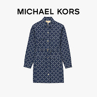 MICHAEL KORS 迈克·科尔斯 女士菱形格链牛仔连衣裙 含腰带