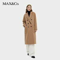 MAX&Co. 麦克斯蔻 2023秋冬新款双面羊毛厚款粗呢大衣女7014053003maxco