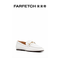 Tod'S女士logo标牌皮质乐福鞋FARFETCH发发奇