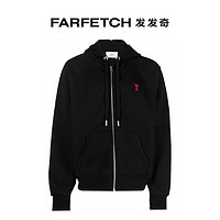 AMI PARIS 男女通用logo刺绣拉链连帽衫FARFETCH发发奇