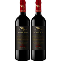 艾妮袋鼠 红酒澳大利亚澳洲原酒进口红酒珍藏干红葡萄15度 750ml*2瓶