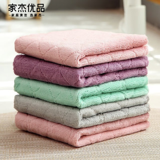 家杰优品 抹布双面厨房去污不沾油 吸水抹布 5条