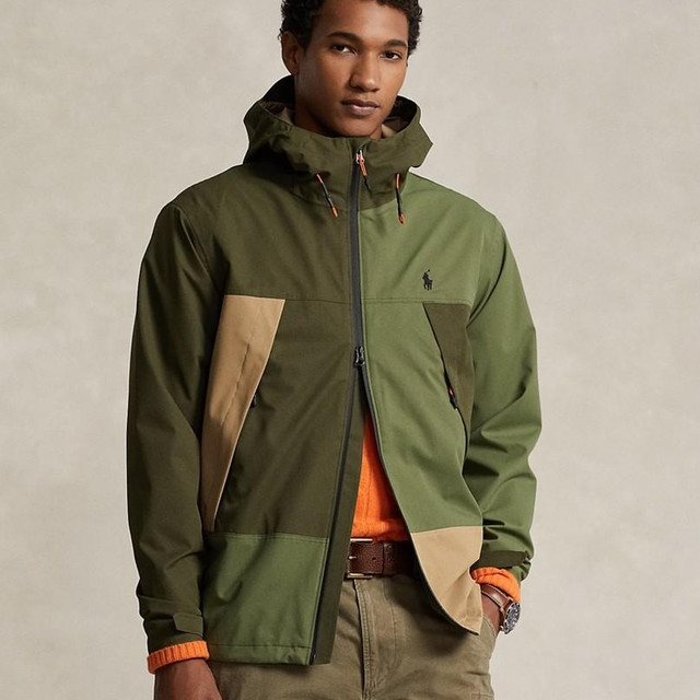 限新用户：RALPH LAUREN 拉夫劳伦 男士拼色防水夹克