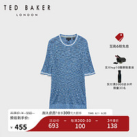 Ted Baker2024春夏男士圆领纹理针织短袖T恤275569 蓝色 1