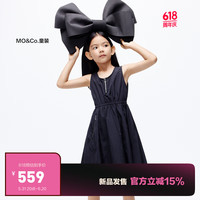 little MO&Co.little moco童装24夏女童甜酷黑色无袖背心连衣裙KBD2DRS011 黑色 140/68