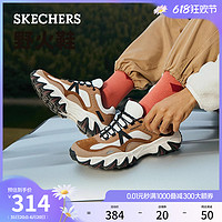 SKECHERS 斯凯奇 男子城市户外休闲运动鞋黑色老爹鞋野火鞋