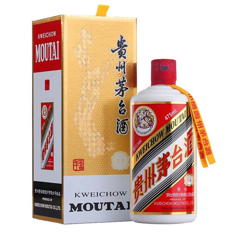 飞天茅台 珍藏 53%vol 酱香型白酒 475ml 单瓶装