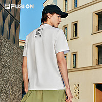 FILA 斐乐 FUSION 斐乐潮牌男子短袖T恤2024夏季新品潮流休闲宽松短T男