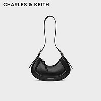 CHARLES & KEITH CHARLES&KEITH;长肩带豌豆包新月包单肩腋下包包女包生日礼物CK2-20271258 Noir黑色