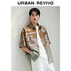百亿补贴：URBAN REVIVO 男装休闲设计感印花宽松短袖开襟衬衫 UML240009