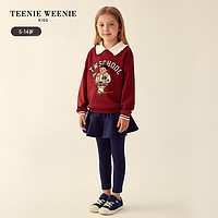 TEENIEWEENIEKIDS TeenieWeenie Kids小熊童装女童23年款秋冬毛织荷叶领翻领卫衣