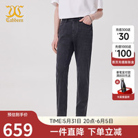 卡宾男装修身牛仔裤24夏新款长裤小脚裤潮流商场同款I2242116002 煤黑色01