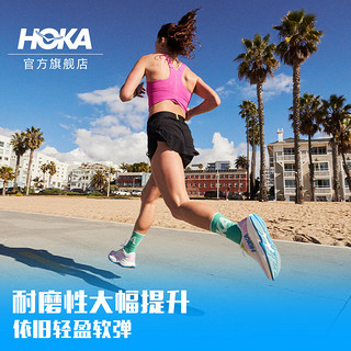 HOKA ONE ONE男女款夏季林康4公路跑步鞋RINCON 4减震防滑透气 霜白色/暮光粉-女（宽版） 38