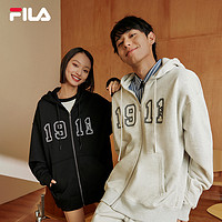 FILA 斐乐 官方情侣外套加绒休闲宽松拉链开衫卫衣男女百搭运动上衣