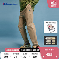 Champion休闲裤2024春夏新款弹力抽绳束脚裤男美式卫裤运动 卡其色