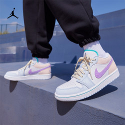 nike耐克jordan官方耐克乔丹aj1板鞋女运动鞋夏季低帮缓震刺绣支撑fv