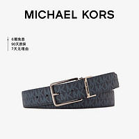 MICHAEL KORS 迈克·科尔斯 迈克.科尔斯（MICHAEL KORS）礼物MK男士腰带BELT老花针扣皮带 34MM 深蓝色