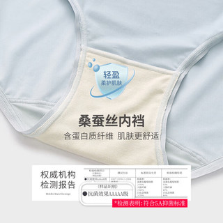 芬腾7条装冰丝内裤女士提臀无痕抗菌三角裤薄款凉感透气加大码裤 FU25960150 XL/170(125-145斤)