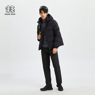 KOLON SPORT可隆户外男中量保暖夹克外套鹅绒冬季露营运动羽绒服 LHDJ3WNK01-BK 黑色 190/4XL