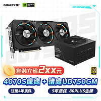 技嘉（GIGABYTE）魔鹰4070 Super Gaming OC显卡+750W金牌电源套装