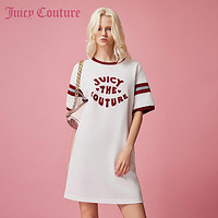 Juicy Couture 橘滋 多彩笔记撞色logo图案贴布绣连衣裙