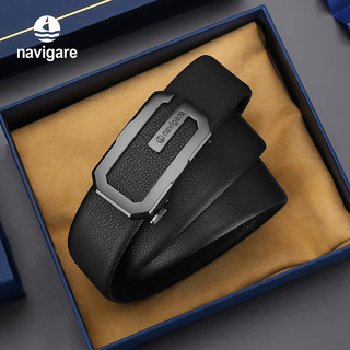 navigare 纳维凯尔 牛皮自动扣皮带 115cm 专柜礼盒