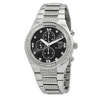 CITIZEN 西铁城 Crystal Chronograph Eco-Drive 黑色表盘光动能男表 CA0750-53E