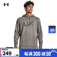 安德玛 UNDERARMOUR）Armour男子抓绒狩猎运动连帽卫衣1375114 灰色294 L