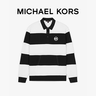 MICHAEL KORS 迈克·科尔斯 MK 男士 Polo 领条纹套头男士卫衣