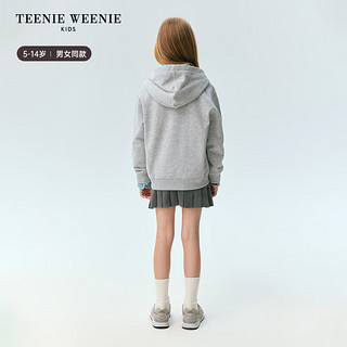 Teenie Weenie Kids小熊童装24冬季男女童刺绣连帽卫衣外套 藏青色 130cm