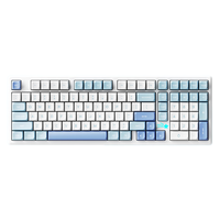 VTER galaxy100 101键 三模机械键盘 雪影白 汉白玉轴 RGB