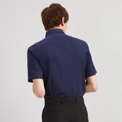 G2000 短袖衬衫男 商务时尚棉质温莎领修身韩版潮流衬衣