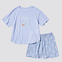 UNIQLO 优衣库 Sweets Collection 合作系列 女士睡衣套装 474183 浅蓝色 XXXL