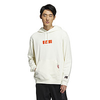 adidas 阿迪达斯 CNY新年款 Cm Gfx Hood 运动休闲连帽卫衣套头衫 男款 白色 HZ3035