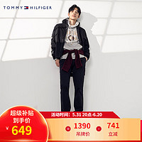 TOMMY HILFIGER 男四季一字袋绣标商务通勤休闲长裤78J1763 曜岩黑001 34