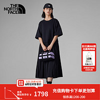 北面（The North Face）UE先锋设计运动裙女户外连衣休闲百褶裙24春夏|885E JK3/黑色 M/160