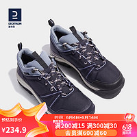 DECATHLON 迪卡侬 登山鞋户外防水运动女靴QUS低帮_女_蓝灰（防水）37 2470581