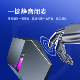 惠普（HP）桌面麦克风 家用直播游戏唱歌ktv录音设备笔记本台式电脑降噪麦克风USB接口 灰色 桌面麦克风