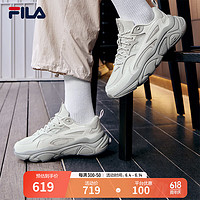 FILA 斐乐 女鞋MARS 1S复古运动鞋2024夏火星鞋休闲跑步鞋 白玉石/白中白-WB 38