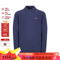 保罗史密斯(paul smith)笑脸系列男士PS常规款长袖POLO衫 海军蓝 M